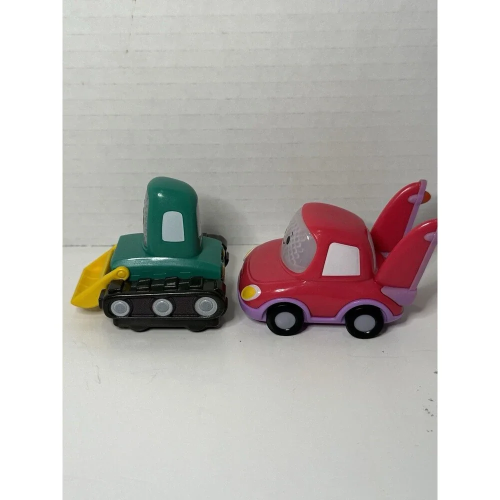 VTech Go Go Smart Wheels Ben Bulldozer & Frannie Pink Car Lot 2